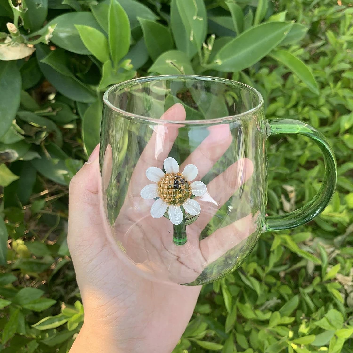 Glass Cups, Transparent Three-dimensional Pattern, Bar Beverages Ice Coffee Mug Juice Drinkware, Clear (Strawberry Cup)
