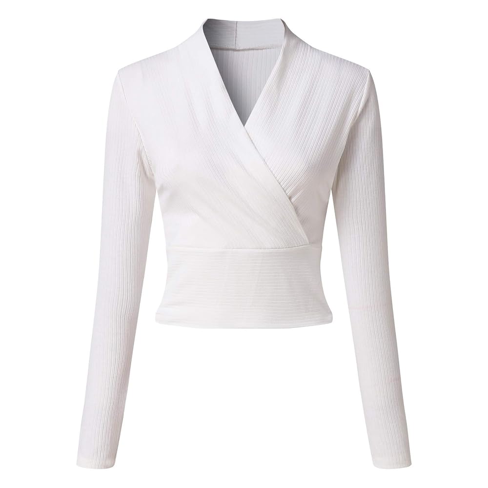 Ctreela Sexy Deep-V Pullover Sweater for Womens Slim Fit