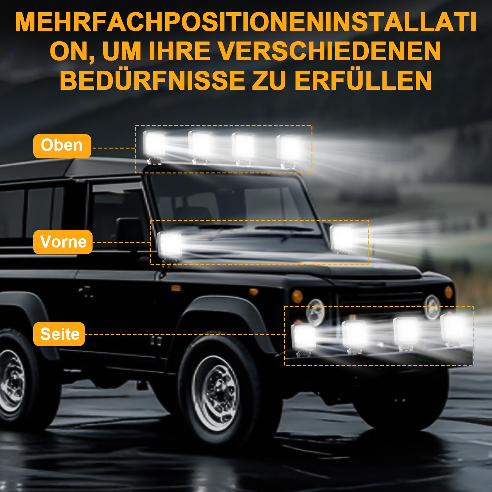 antom LED Arbeitsscheinwerfer 2Pcs led scheinwerfer 12v 24V Traktor 102W led zusatzscheinwerfer 12v für Bagger Traktoren Schlepper Gabelstapler ATV Lkw offroad