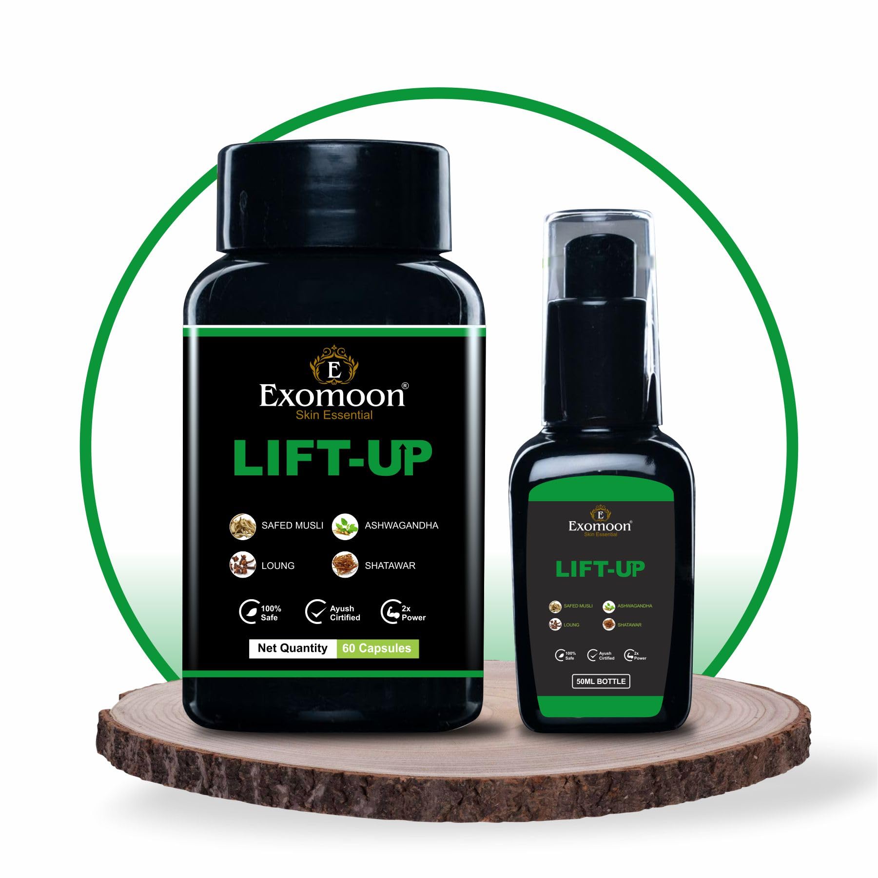 Exomoon Extra Lift-Up Massage Oil & Capsules for Man | Private Packaging | Made with Natural Ingredients | Clinically Tested (Combo Pack) (B0CSDSF5SR) Amazon Price History, Amazon Price Tracker