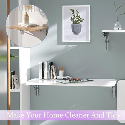 Miniatura 6 de 4 soportes plegables para estantes de 14 pulgadas, soportes de estante de carga máxima, 220 libras, plegables, de acero inoxidable, resistentes,