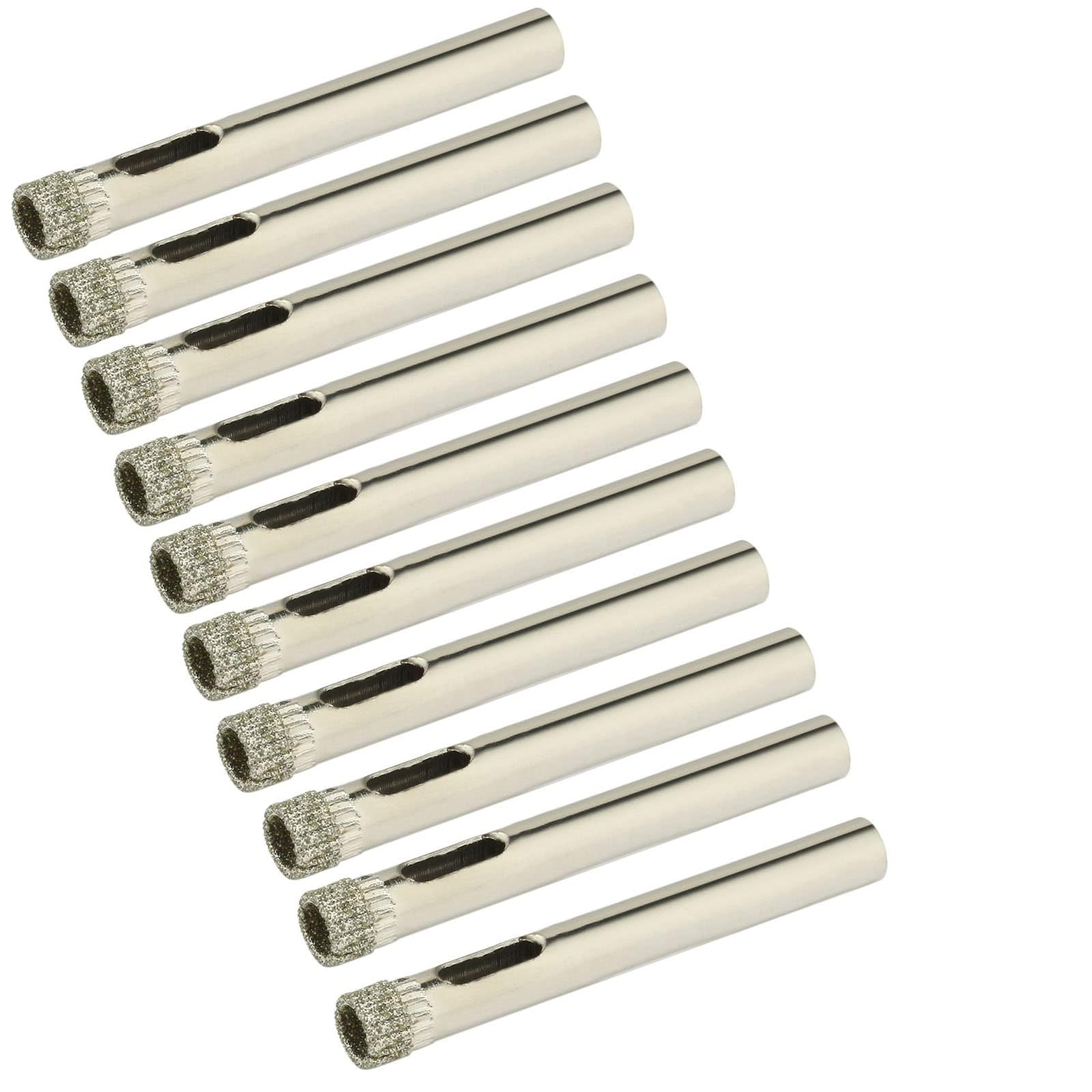 TOP-VIGOR 10Pcs 7mm Diamond Drill Bit Hole Saw, Hollow Core Drill Bit Hole Saw Tools