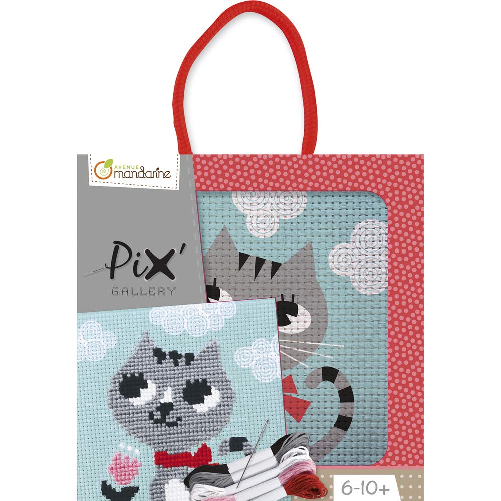 Avenue MandarinePix' Gallery' Cat Stitching Activity Set