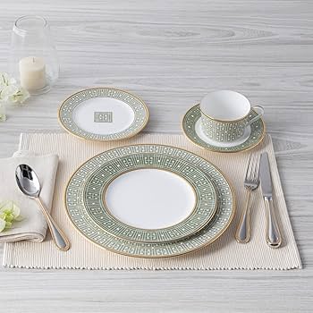 Amazon.com | Noritake Infinity Green Gold 5-Piece Place