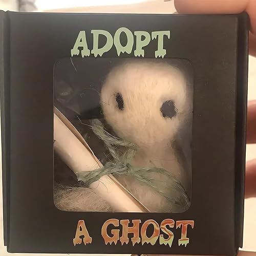 Miniatura 5 de Adopta un fantasma  Fantasma de bolsillo súper lindo 2024 con un pequeño pergamino, mini muñeca fantasma de peluche, muñeca espeluznante de fieltro