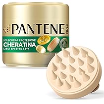 Pantene Pro-V Set Massaggiatore Cuoio Capelluto + Maschera Capelli Lisci Effetto Seta, Protezione Cheratina, Per Avere Capelli Lisci E Brillanti Fino A 72h Con 1 Sola Applicazione, 300ml