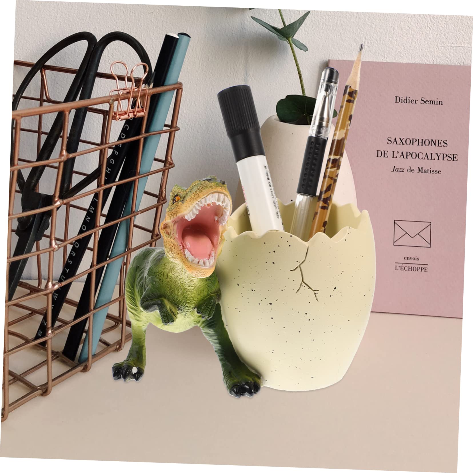 Homoyoyo Portalápices Con Diseño De Dinosaurio Organizador De Bolígrafos Para Escritorio Para Guardar Lapices Boligrafos y Otros Artículos De Papelería La Oficina o Escuela