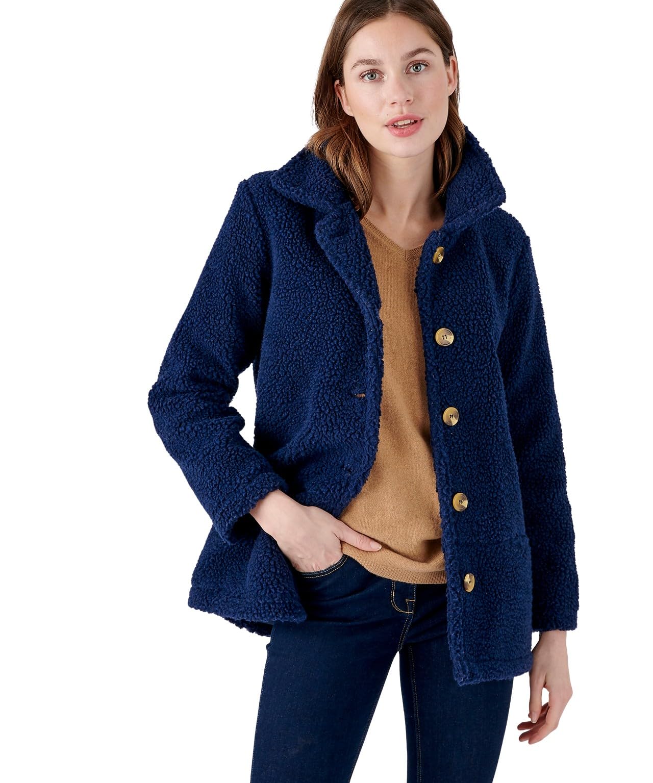 Damart Women's Fleece Jacket Size 22-24 Navy