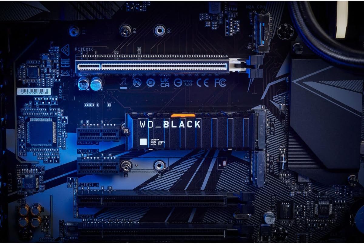 WD_Black SN850X 1TB NVMe PCIe 4.0 x4 M.2 Internal Gaming SSD with Heatsink