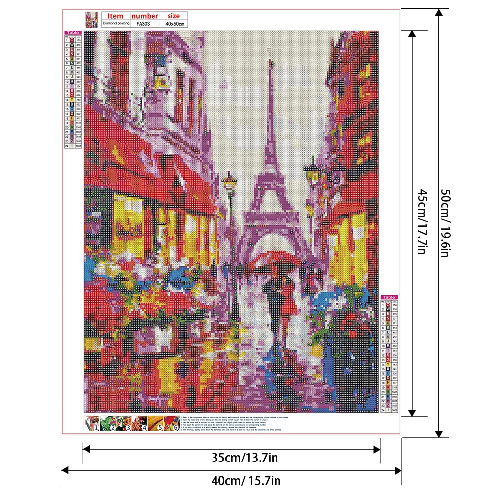 DCIDBEI 5D Diamond Art Landschap 4 Pack 40x50cm Diamond Painting