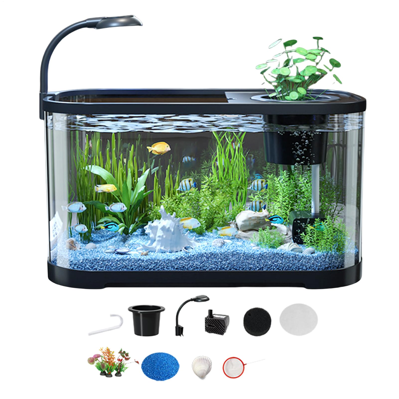 Kit De Acuario Decorativo De Dimensiones Reducidas Pecera Sin Marco | Pecera Para Principiantes Transparente Decorativo Para Galápagos, Tortugas, Ranas, Animale