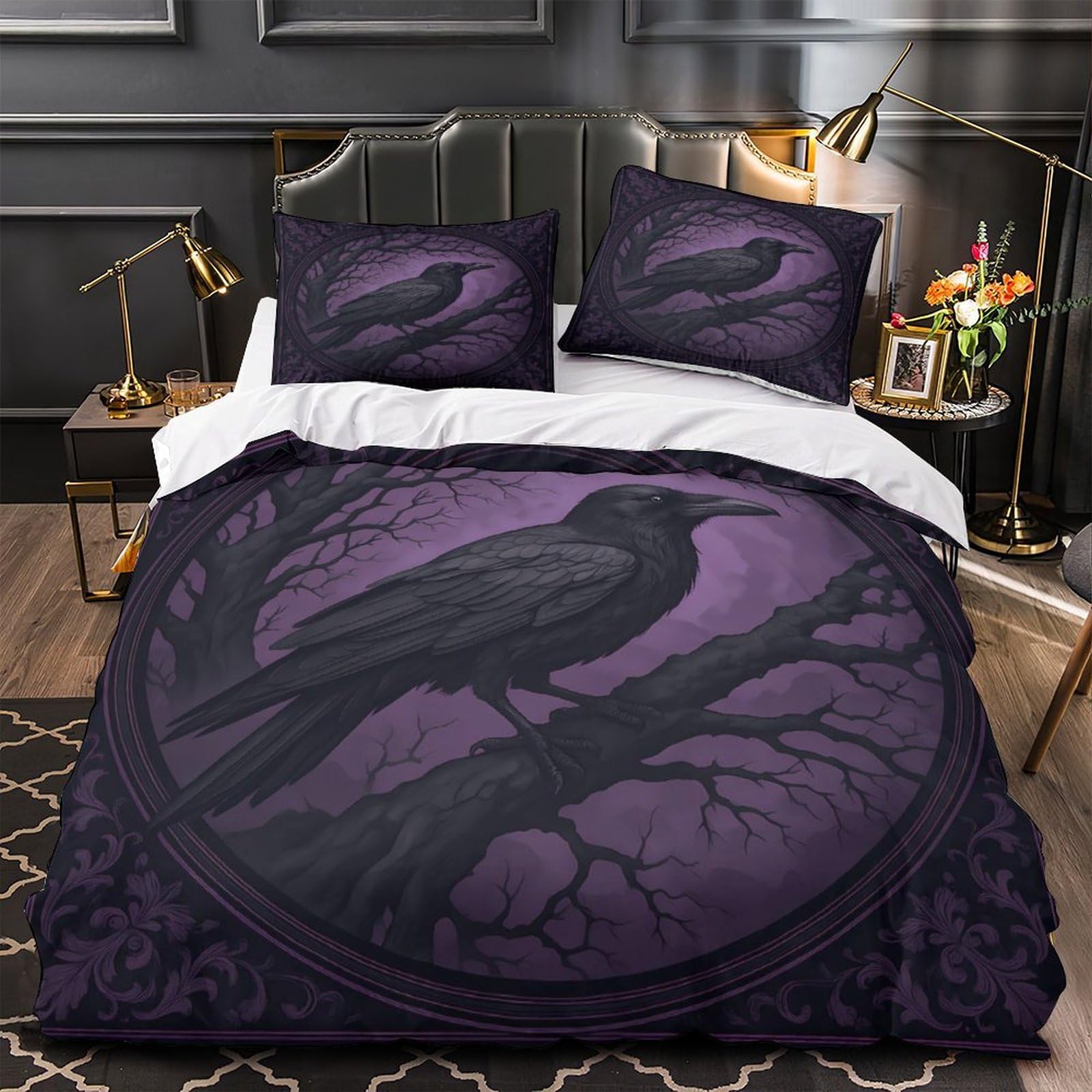 Housse de couette microfibre résistante et parure de lit 3D