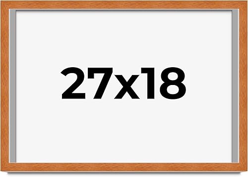 Miniatura 149 de Marco marrón de 18 x 24 pulgadas, marco de madera maciza de nuez de miel, ancho de moldeo de 0.875 pulgadas, profundidad de rabo de 0.875 pulgadas