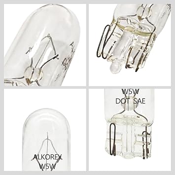T10 W5W 194 168 12V 5W Light Bulbs,2700K Warm White Lamps,Replacement Bulb for License Plate Lights, Dome Map Light, Courtesy Light Bulbs,2 Pack