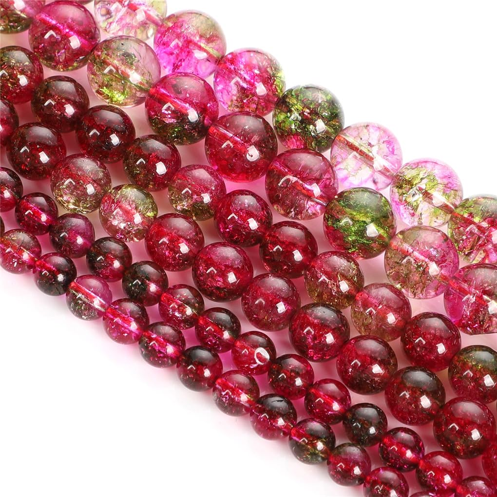 Perles de cristal rouge Hamthuit, pierres naturelles rondes pour créer vos bracelets tendance DIY