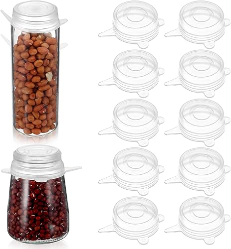 10 tapas elásticas de silicona extra pequeñas, tapas elásticas de silicona reutilizables de 2 pulgadas, tapas elásticas de silicona selladas,