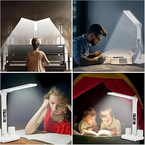 Miniatura 8 de Lámpara de escritorio LED pequeña y bonita 2025 para artículos esenciales de oficina en casa, lámpara de mesa portátil multifuncional con sensor