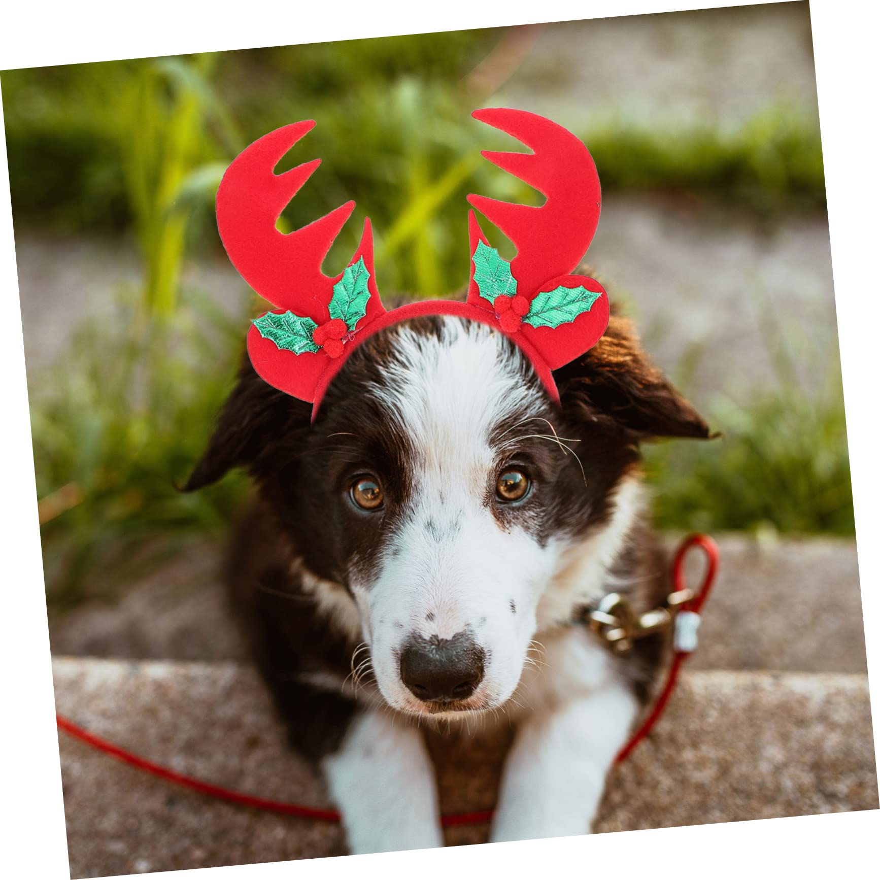Mipcase 3sets Bandane per Cani e Accessori Natalizi per Animali Domestici Costume per Natale con Cerchietto da Renna e Lavabile e Morbido Adatto Cani e Gatti