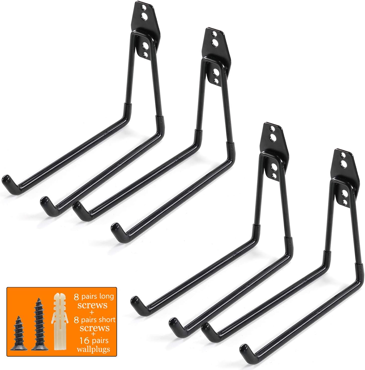 Ihomepark Heavy Duty Garage Storage Utility Hooks for Ladders & Tools