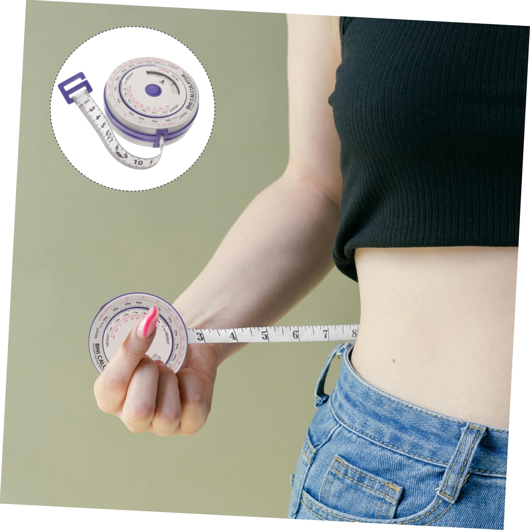 NUOBESTY 4 Stück Körpermaßband Einziehbares Maßband für Präzise Körpermessungen Leicht und Tragbar für Fitness und Gewichtsverlust Langlebig und Benutzerfreundlich
