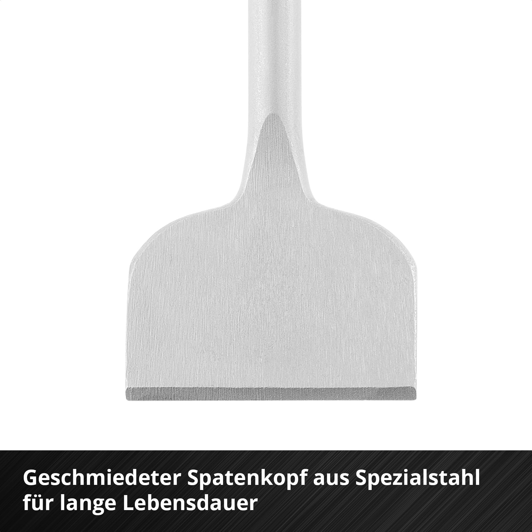 Einhell SDS Plus Fliesenmeißel 75x250mm (gekröpfte Form, Spatenkopf, große Arbeitsfläche, vielseitig einsetzbar, SDS Plus-Schaft)