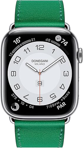 Miniatura 4 de LB1 - Correa de cuero compatible con Hermes Apple Watch Series Ultra 9 8 7 6 5 4 3 2 1 SE  1.929 in 1.772 in 1.732 in 1.654 in 1.614 in 1.575 in