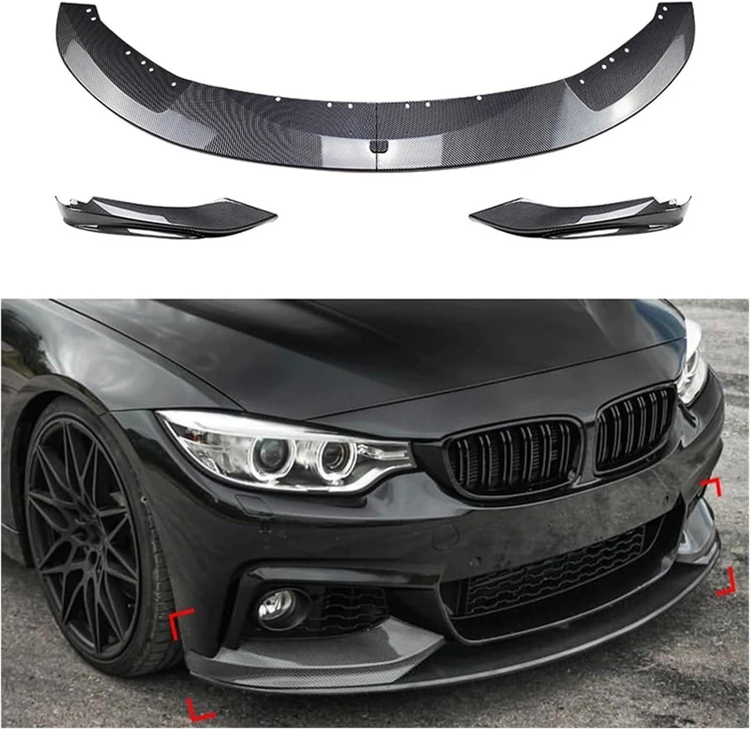 フロントリップスポイラー 4 シリーズ用 F32用 F33用 F36用 M