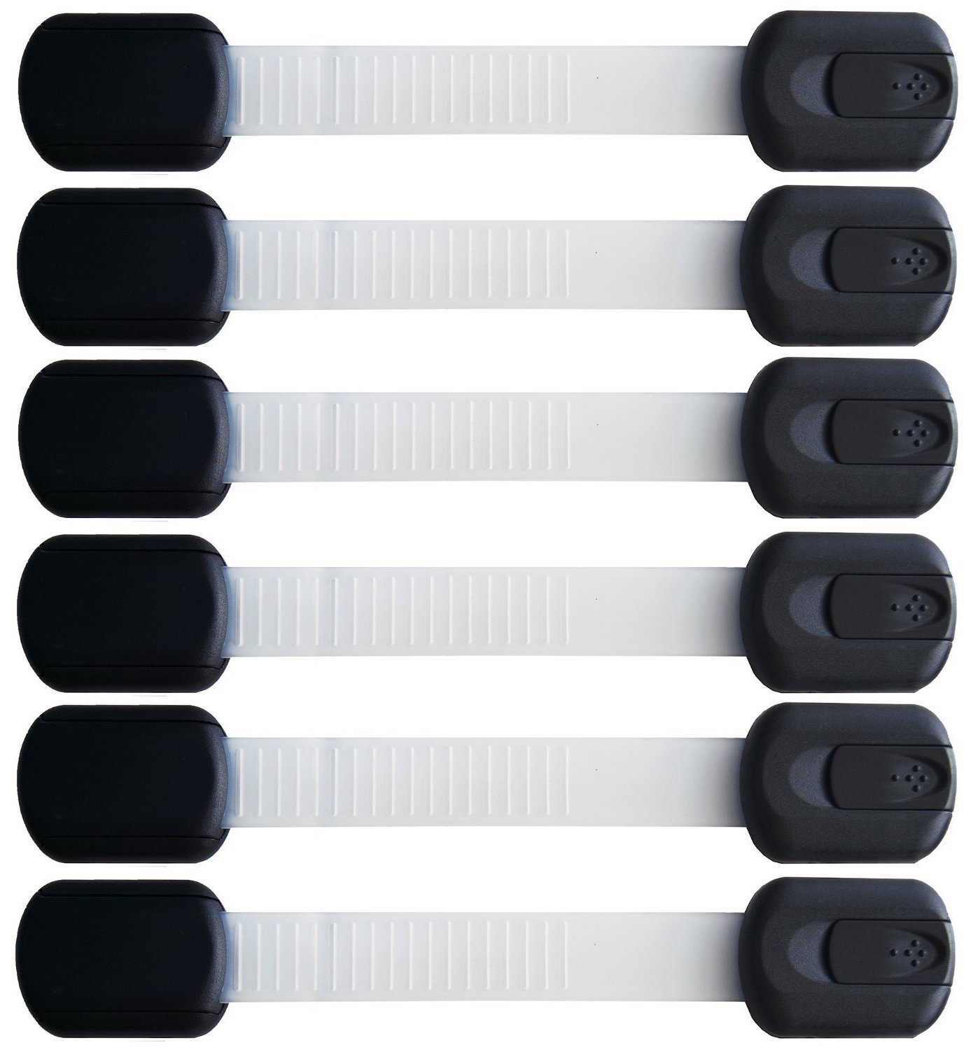 Adjustable Child Safety Locks with Bonus 3M Adhesive Tape, Latches for Drawers, Refrigerator, Toilet and More