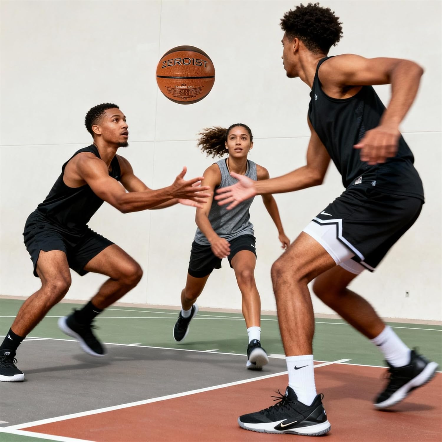 3LBS 29.5" Size 7 Weighted Heavy Basketball for Indoor & Outdoor Basketball Training Equipment for Improving Dribbling,Passing & Rebounding Skills Weighted Training Basketball(Deflated)