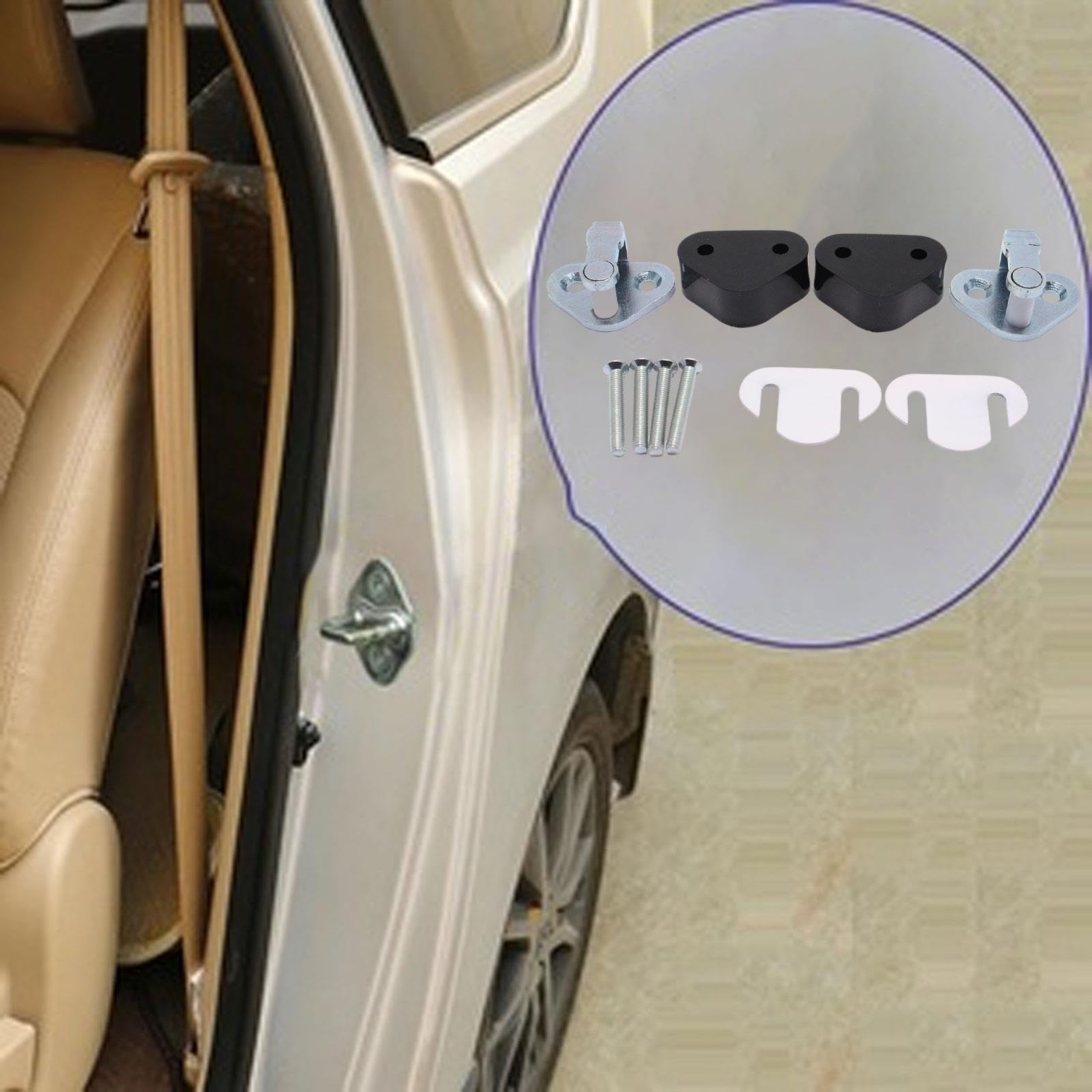 MagiDeal 2Pcs Fqb500130 Door Strikers Catch and Spacer Sets Accessories Replacement with Bolt Easy to Install Utility High Reliability