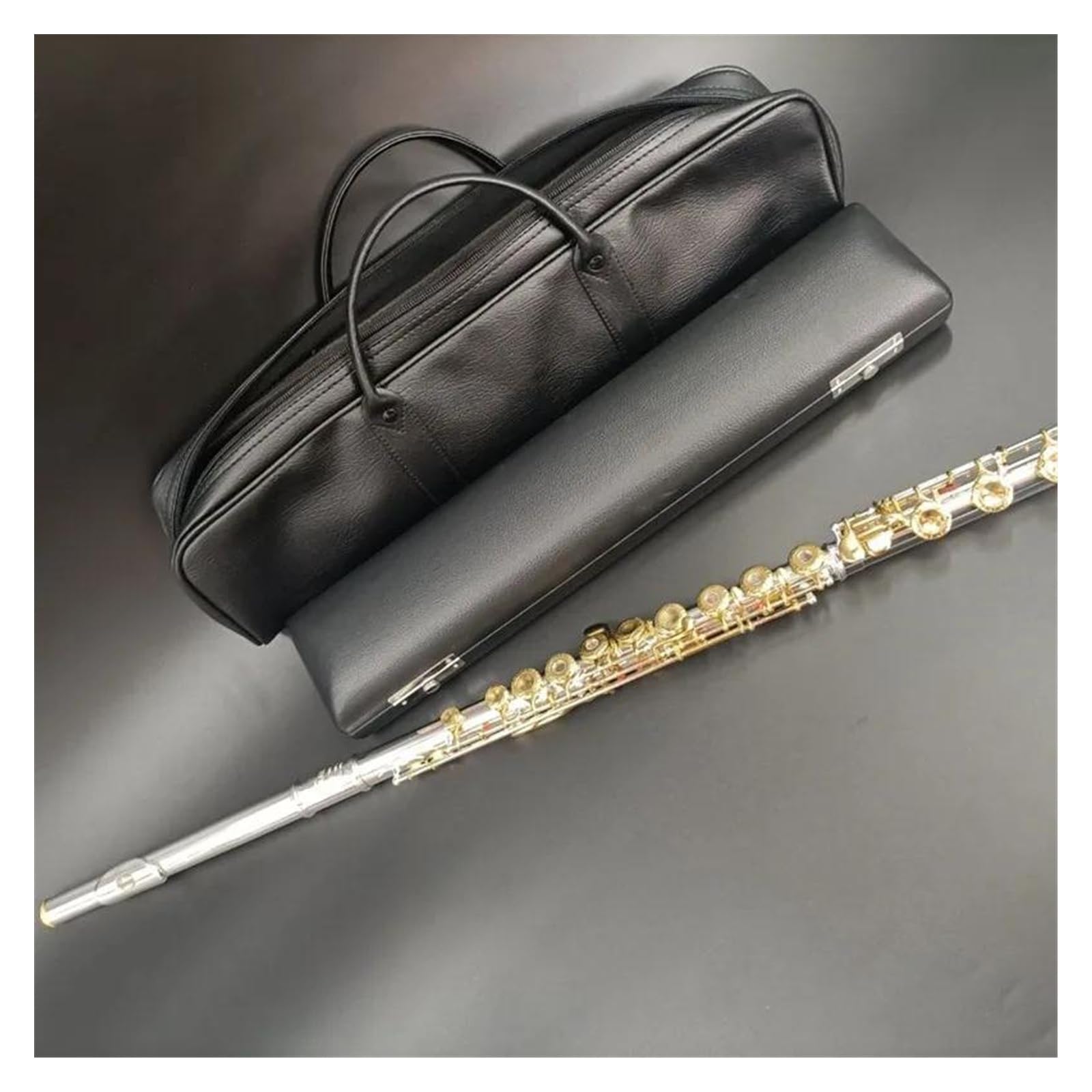 Professionelle Querflöte Flöte Aus Silber Und Gold, Flöte Mit 17 Tasten, Offenem Und Geschlossenem Loch, C-Stimmung Und E-Tasten-Flöte
