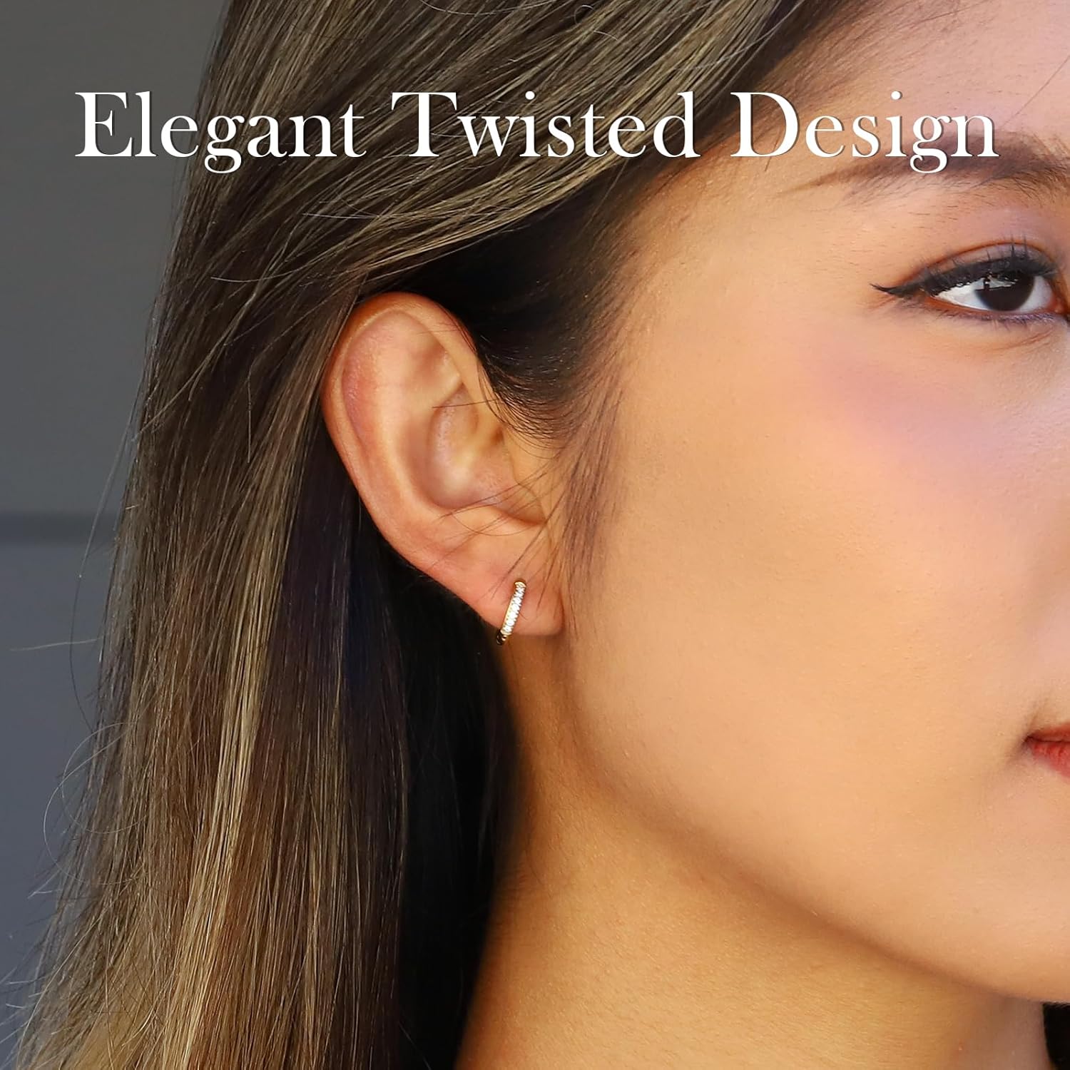 Small Gold Hoop Earrings for Women Hypoallergenic 18K Gold Plated Huggie Earrings with Cubic Zirconia, Tarnish Free Huggie Earring for Women 10/12/14/16MM - Image 4