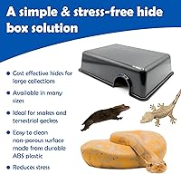 Vista 7 de Caja para reptil, para ocultarse, Negro