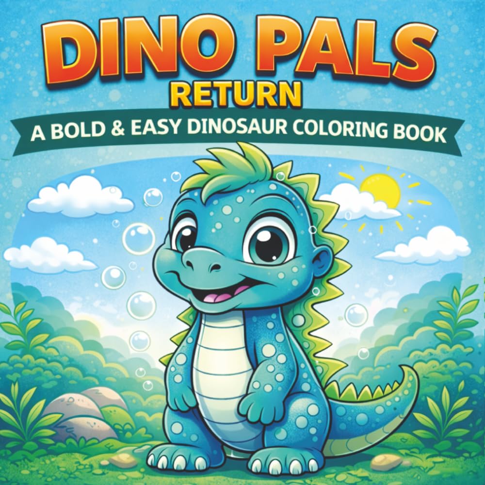 Dino Pals Return: A Bold and Easy Dinosaur Coloring Book: Simple, Friendly, and Fun Dinosaur Coloring Pages for Creativity and Relaxation (Ultimate Bold and Easy Coloring Books)