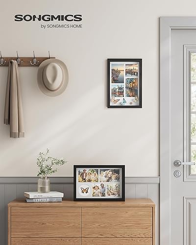 Miniatura 3 de SONGMICS Marco de caja de sombras, juego de 2, vitrina de memoria de 1.3 pulgadas de profundidad para decoración de pared de escritorio, marco de