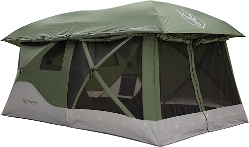 Gazelle Tents, T4 Tienda de campaña en tándem de fácil instalación de 90 segundos, impermeable, resistente a los rayos UV, sala de pantalla