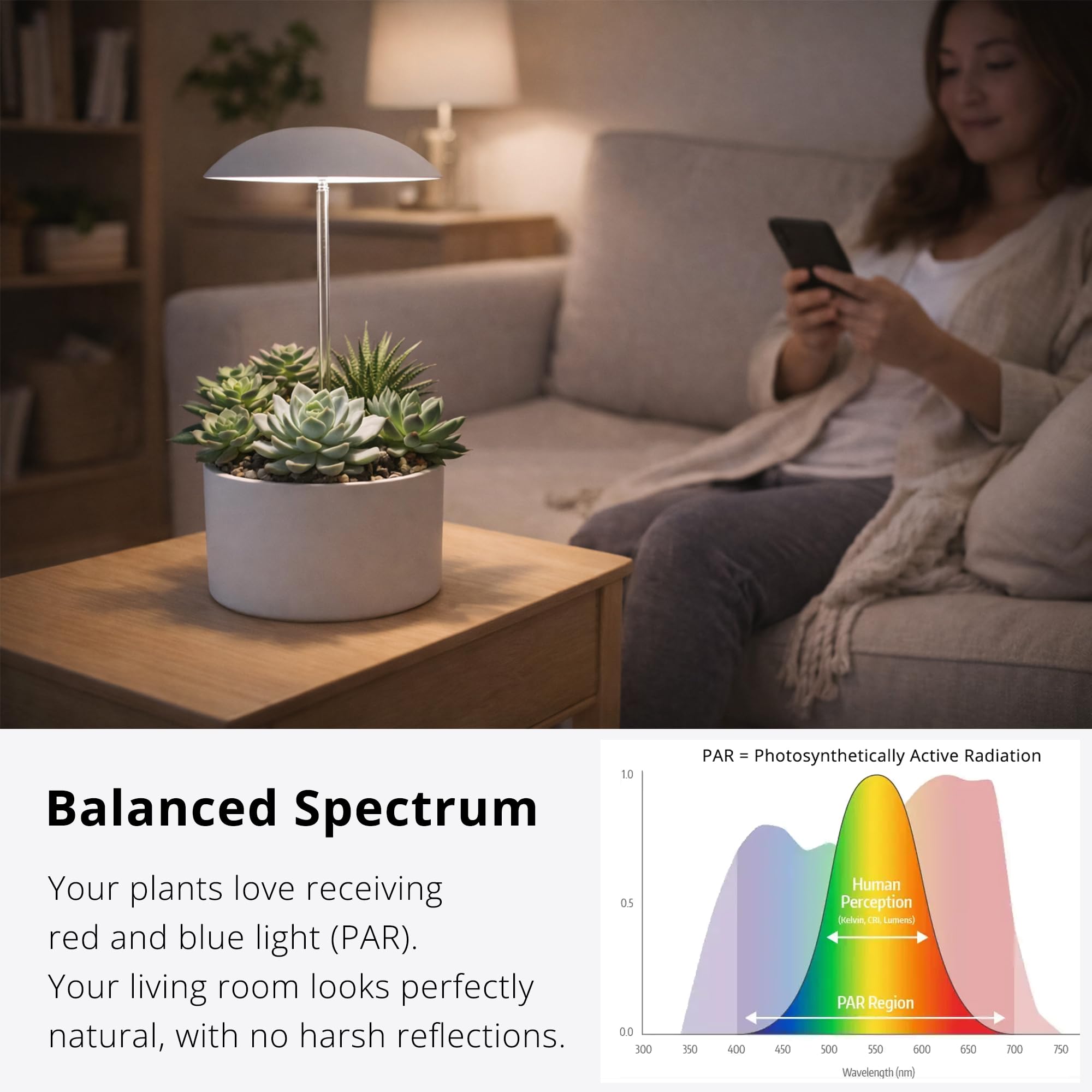 Lot de 2 lampes de croissance LED pour plantes d'intérieur intelligentes USB avec télécommande, hauteur réglable, minuterie automatique, idéal pour la décoration de la maison