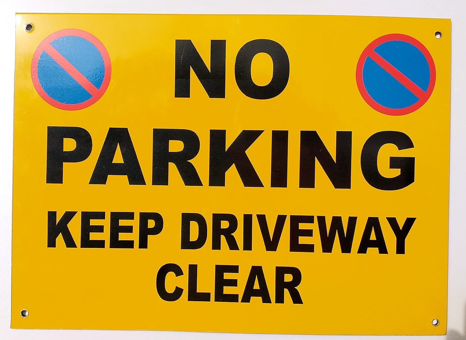 No Parking Sign Driveway GATE AT Any TIME 24hour Access A4 A3 Black Foamex or MetalVarious Signs Pre Drilled Holes (A4DriveMetal)