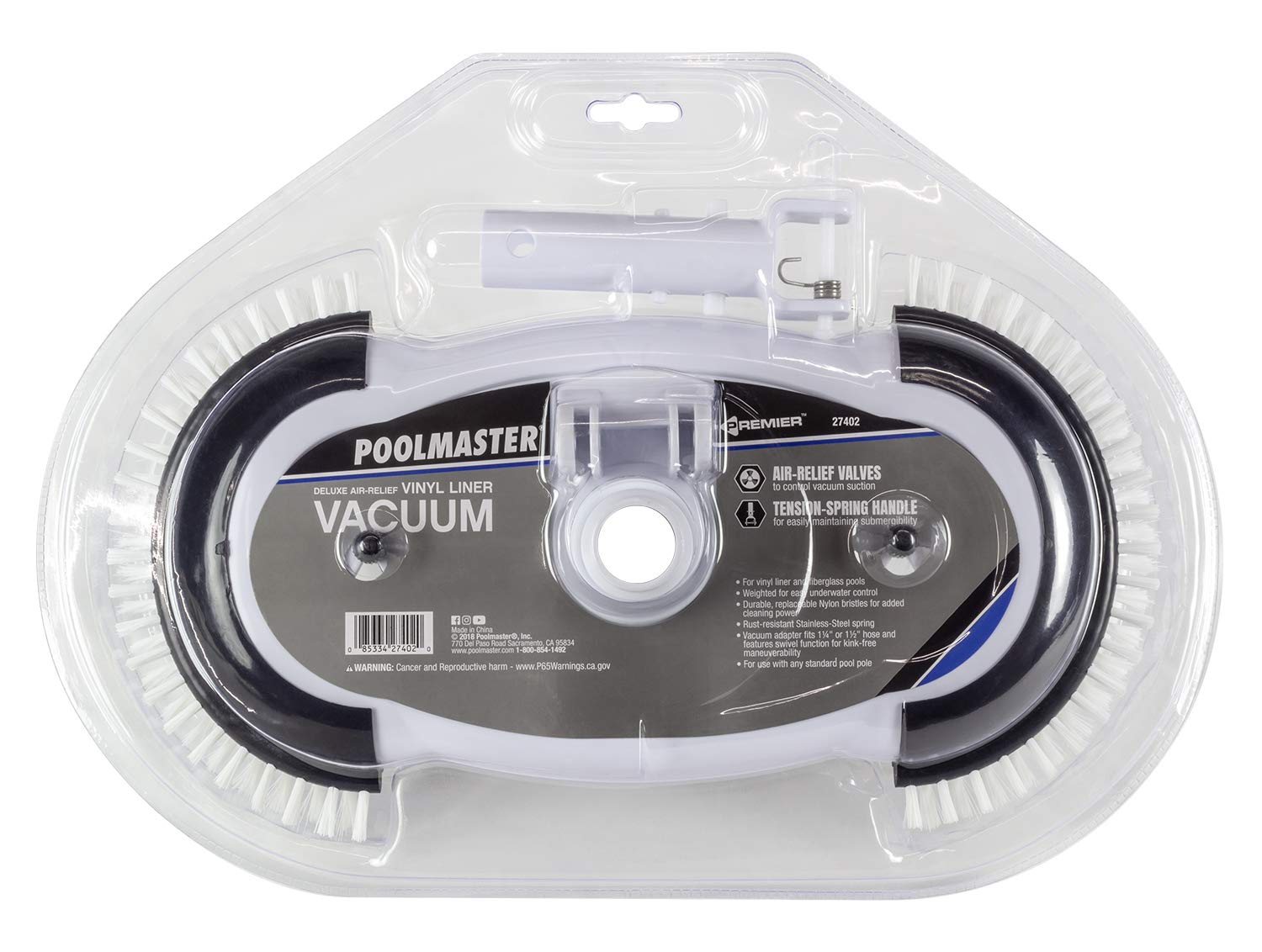 Poolmaster Deluxe Air Relief - Aspiradora de Vinilo con cerdas de Nailon