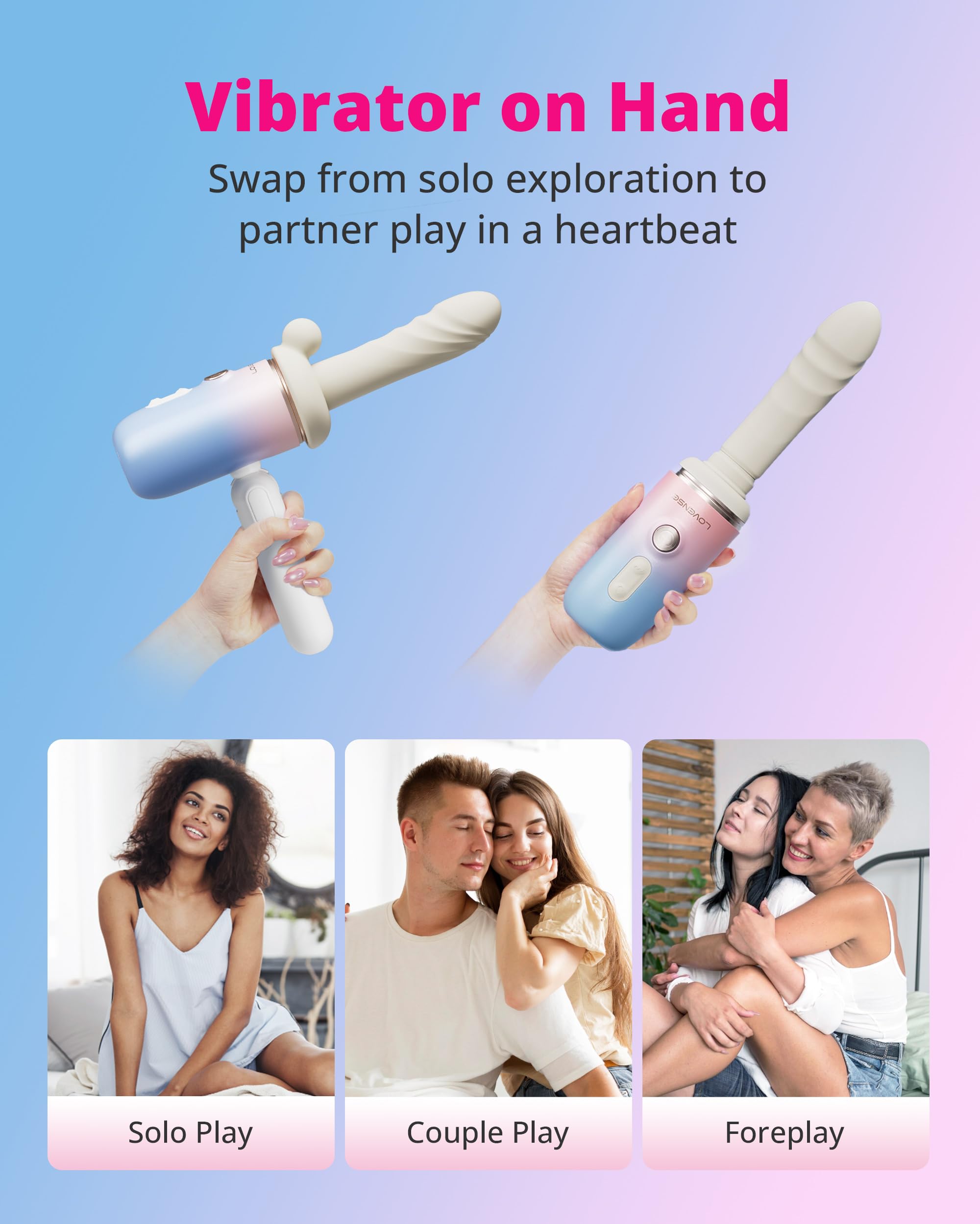 LOVENSE Spinel Thrusting Dildo, Vibrating & Heating Dildo