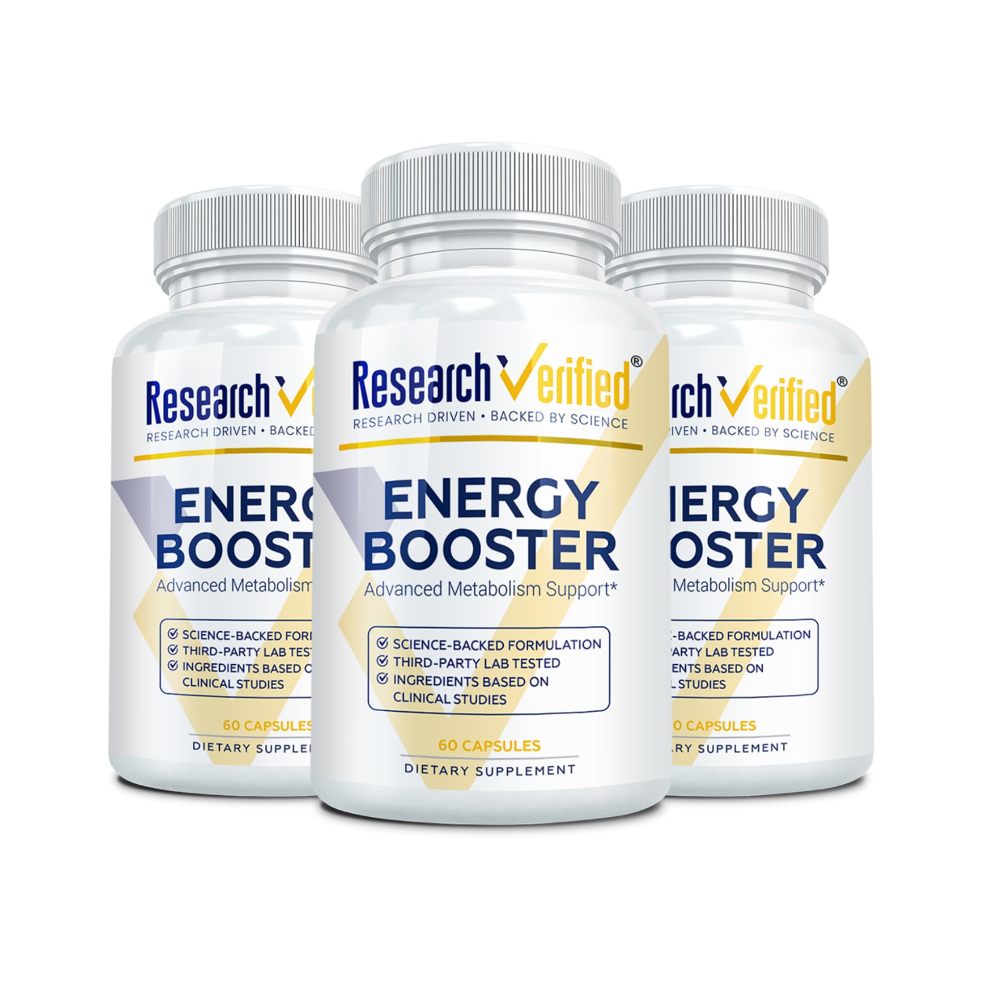 Research Verified Energy Booster - Natural Energy Support - 60 Capsules - Caffeine Free - B Vitamins and Adaptogens - 1 Month Supply — Amazon image 9