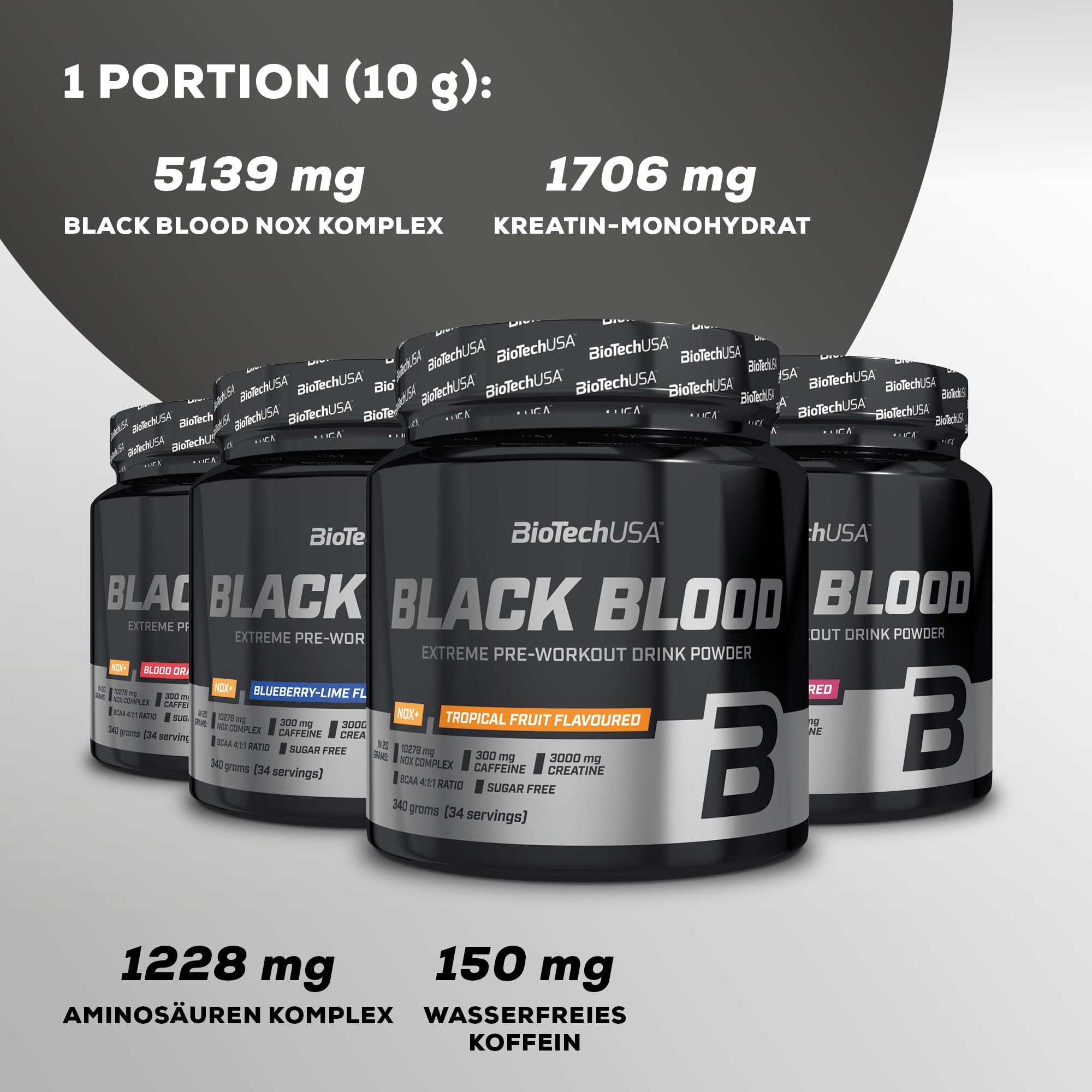 BioTechUSA Black Blood NOX+ | Pre-Workout-Rezeptur mit Koffein