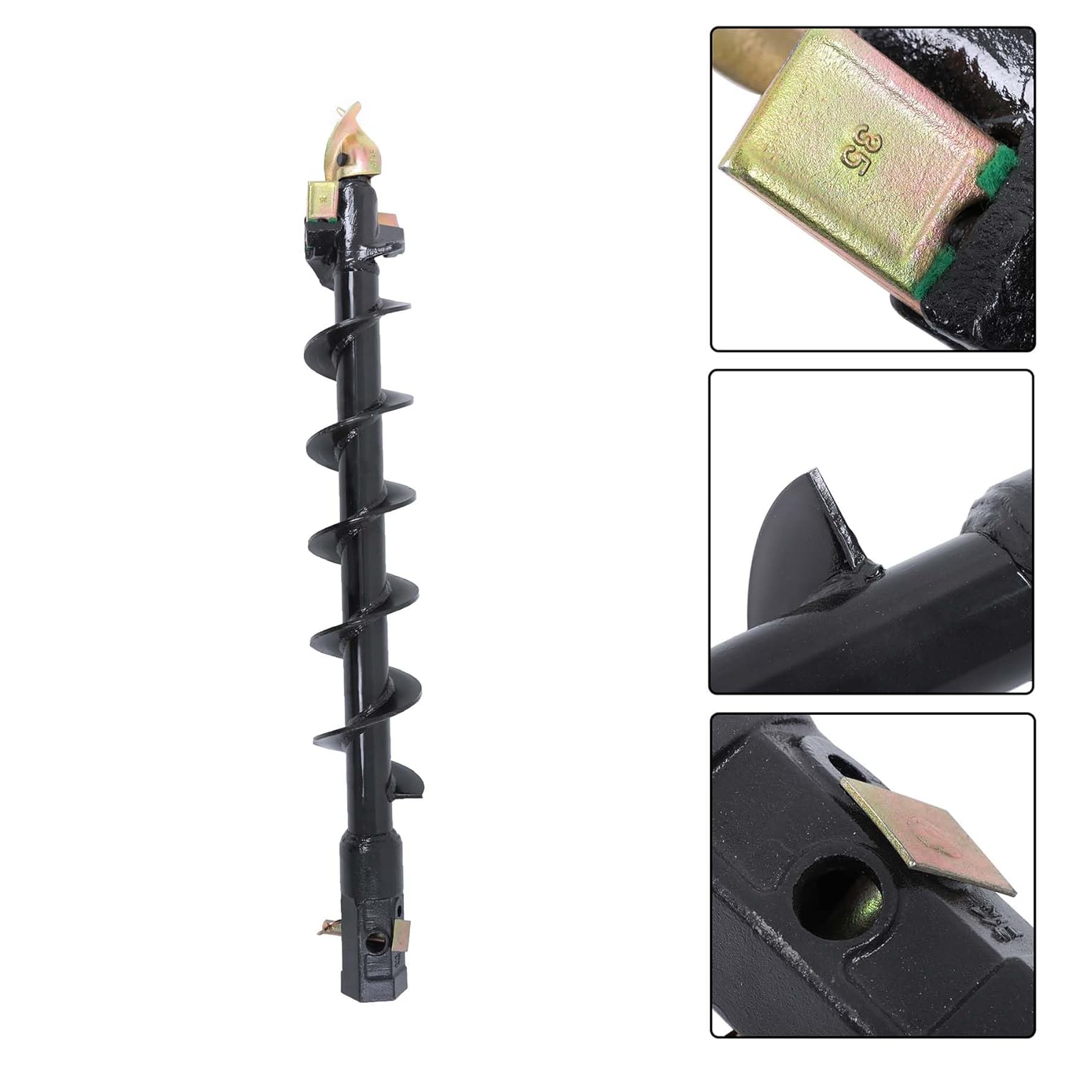 48" x 6" Heavy Duty Post Hole Digger Auger Bit Replacement for Column Hole Excavator