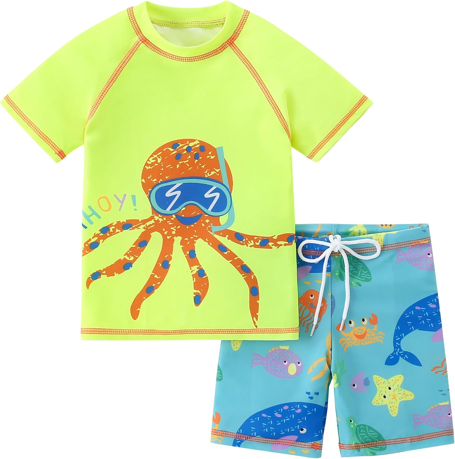 Toddler Boys Swim Set Cute 2t Swimsuit Boy Dinosaur Bathing Suit Short Sleeve 3t Swimming Suits
