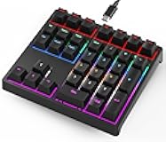 Gurjot Number Pad, Mechanical USB Wired Numeric Keypad with RGB LED Backlit,34 Keys Numpad Keyboard with PBT Keycaps Blue Switches for Windows/Mac Laptop,Computer,Desktop,PC,Notebook (Black)