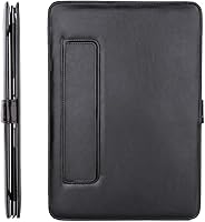 Vista 7 de Mosiso Funda para Laptop estilo libro de cuero sintético para MacBook Air de 13 pulgadas, Negro