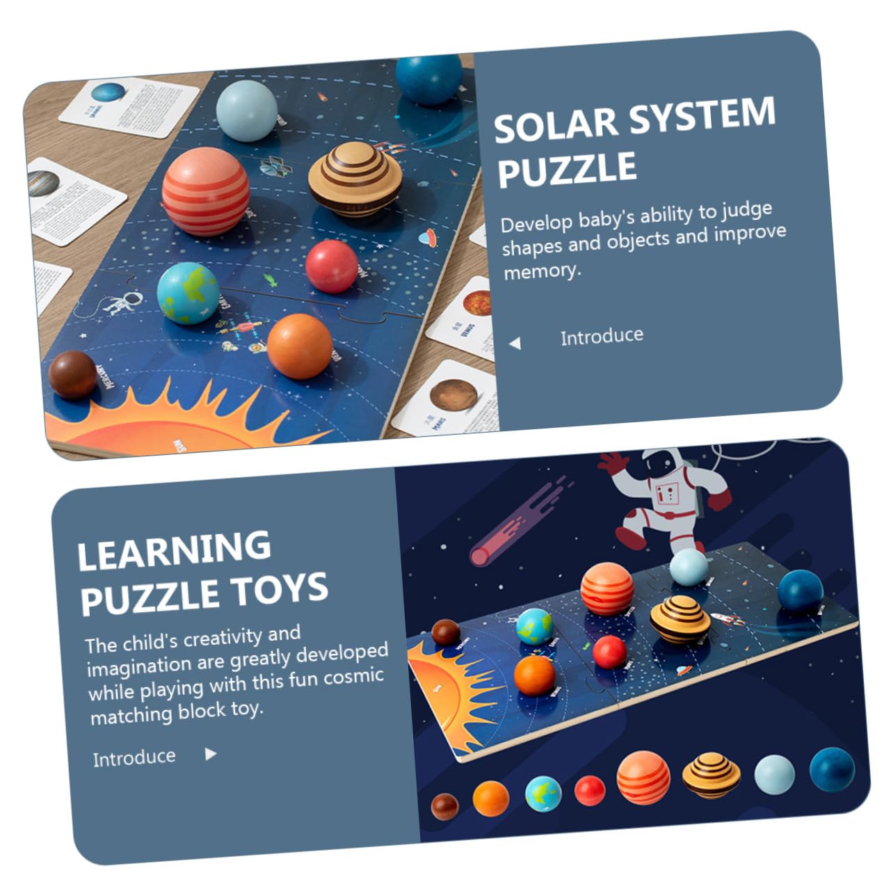 POPETPOP Puzzle Solare in Legno per Bambini Gioco Educativo di Riconoscimento Forme e Pratica Intelligenza Montessori per Bambini 3-5 Anni
