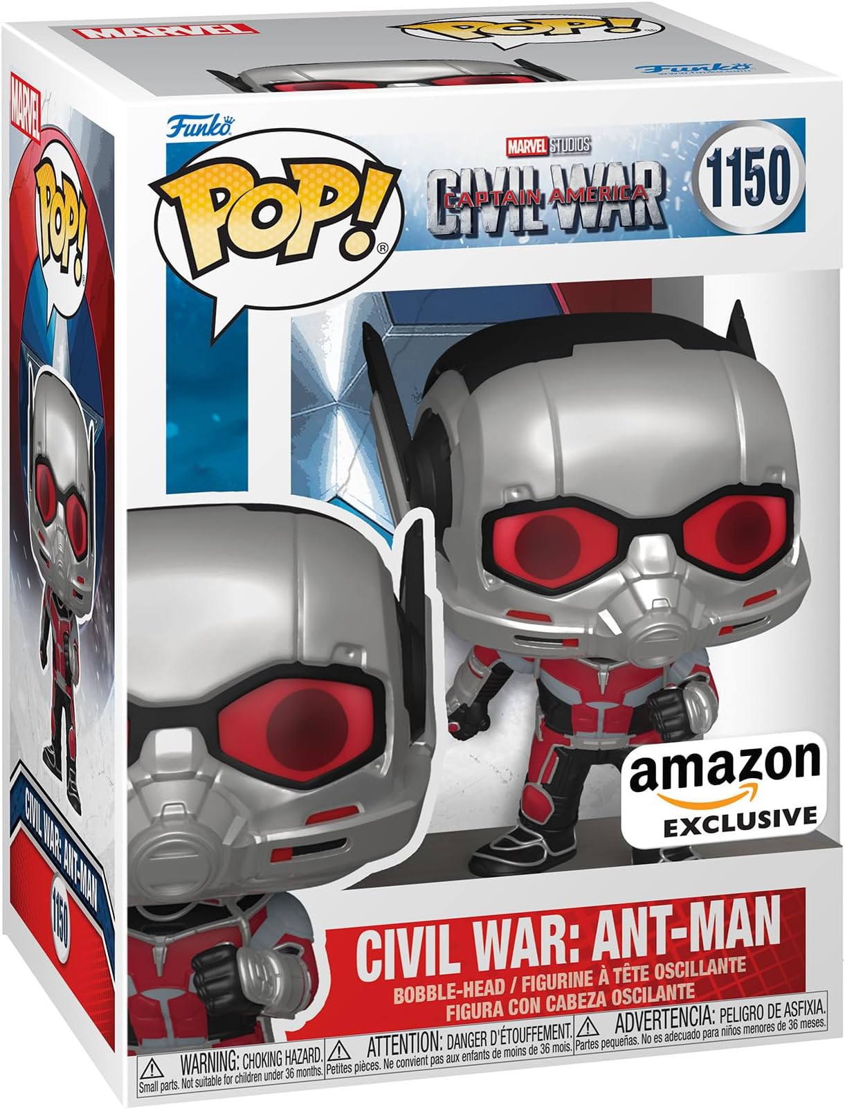 Pop! Marvel: Civil War Build A Scene - Ant-Man 8th - Captain America - Amazon Exclusive - Collectable Vinyl Figure - Gift Idea - Official Merchandise - Toys for Kids & Adults - Movies Fans
