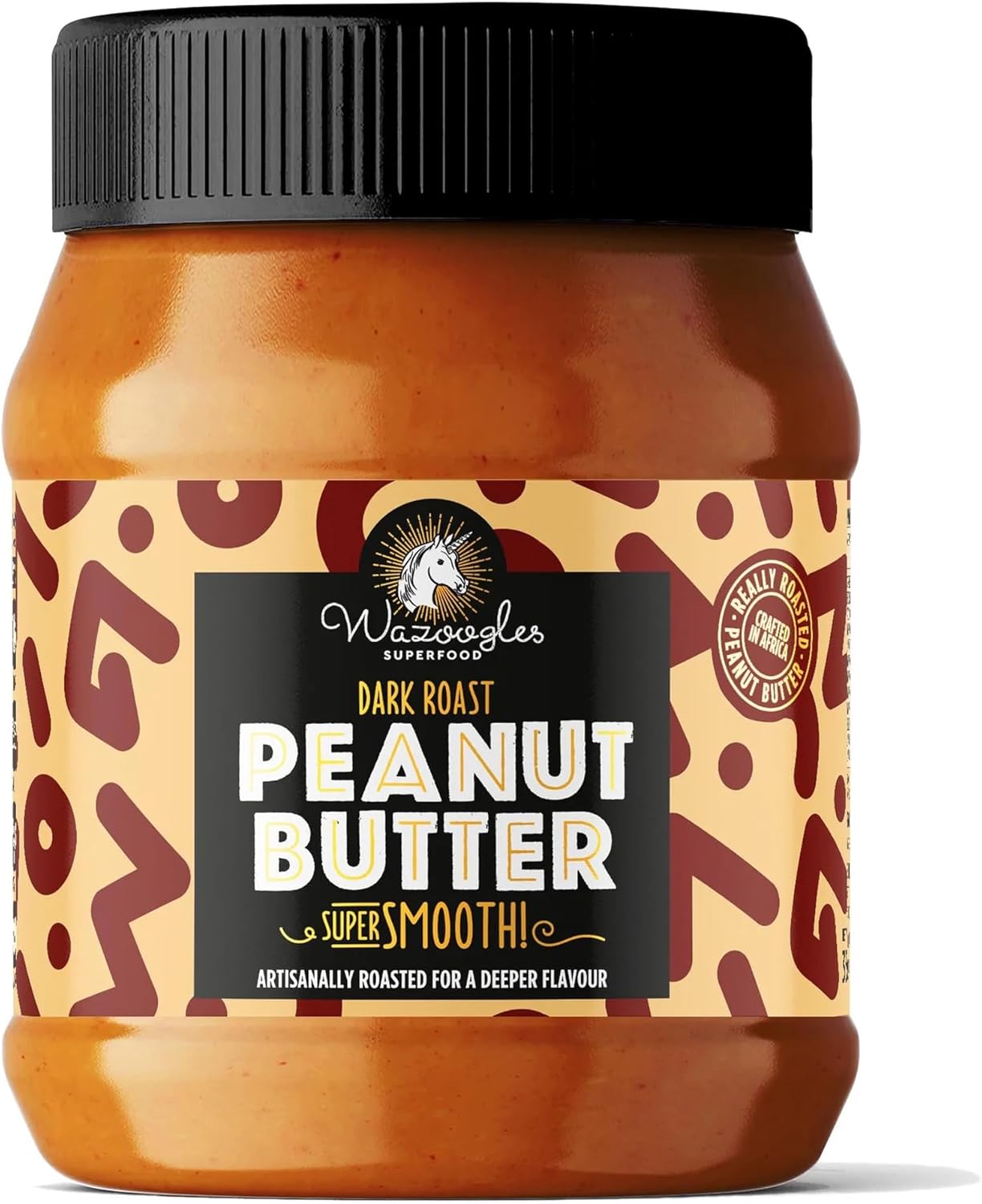 Wazoogles Peanut Butter, Dark Roast Super Smooth, 400g Roasted Longer