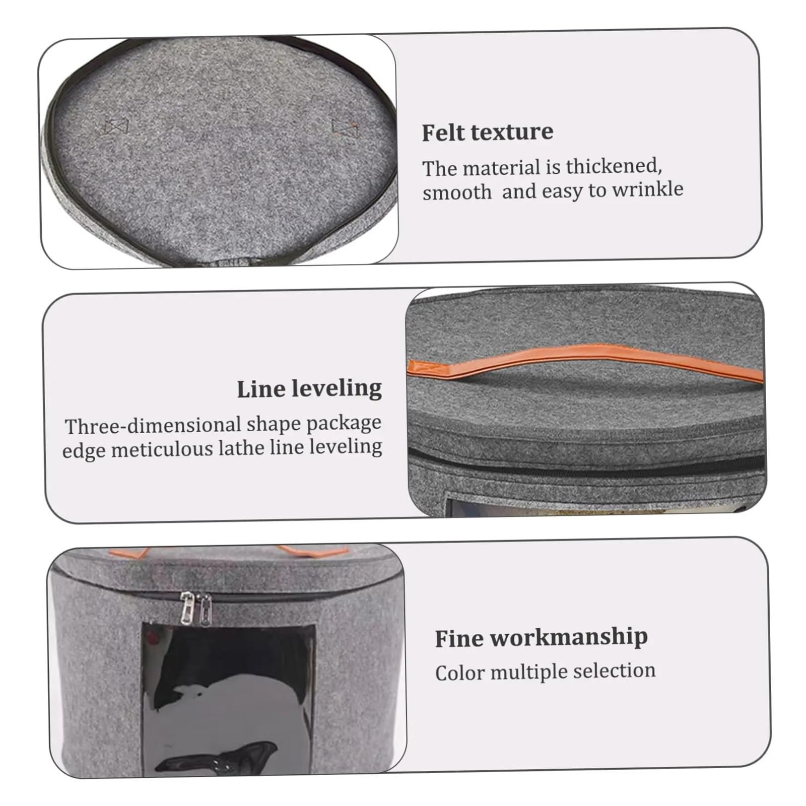 Hutbox-Organizer, runde Reise-Hutboxen, faltbare Hut-Aufbewahrungstasche mit Deckel, große Hut-Aufbewahrungsbox für Schrank oder Reise(Black)
